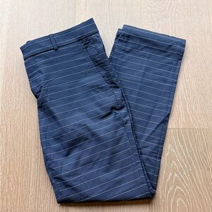Banana Republic Navy Pinstripe Straight Leg Pants